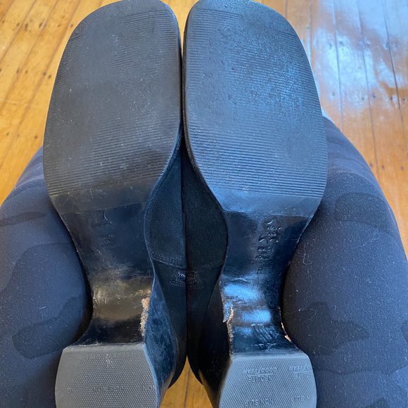 Anne Klein black heeled tall boots - Picture 3 of 5